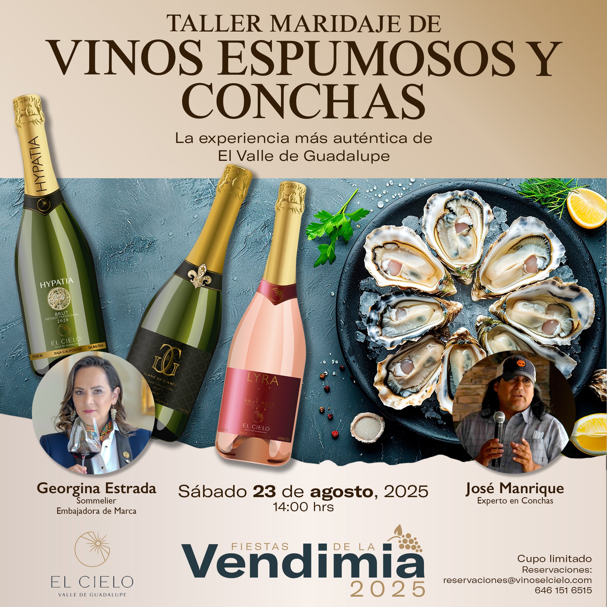 TALLER MARIDAJE DE VINOS ESPUMOSOS Y CONCHAS