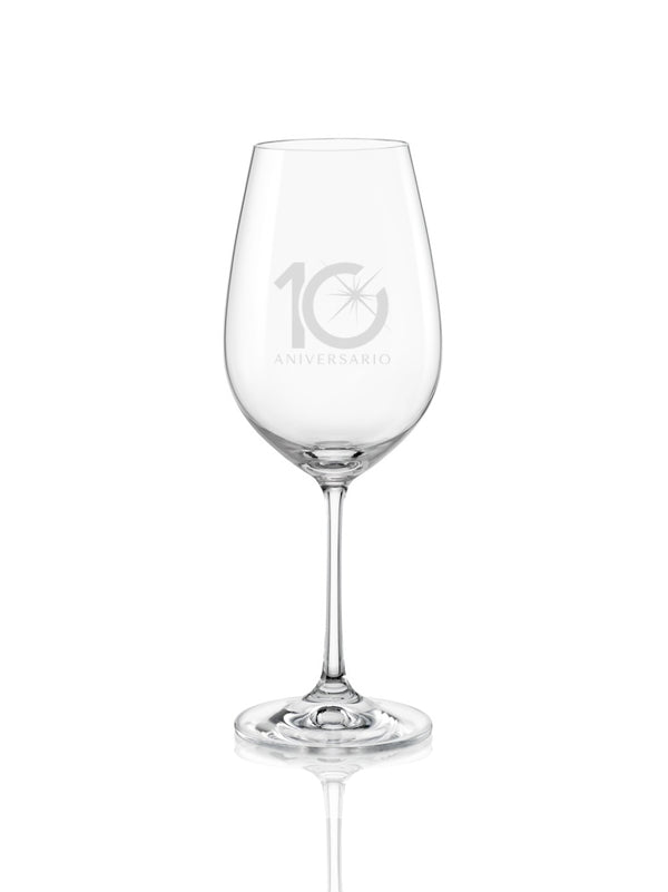 CRYSTAL GLASS COCKTAIL GLASS Bohemia with El Cielo logo 10th Anniversary - Vinos El Cielo