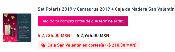 Set Polaris 2019 y Centaurus 2019 + Caja de Madera San Valentín