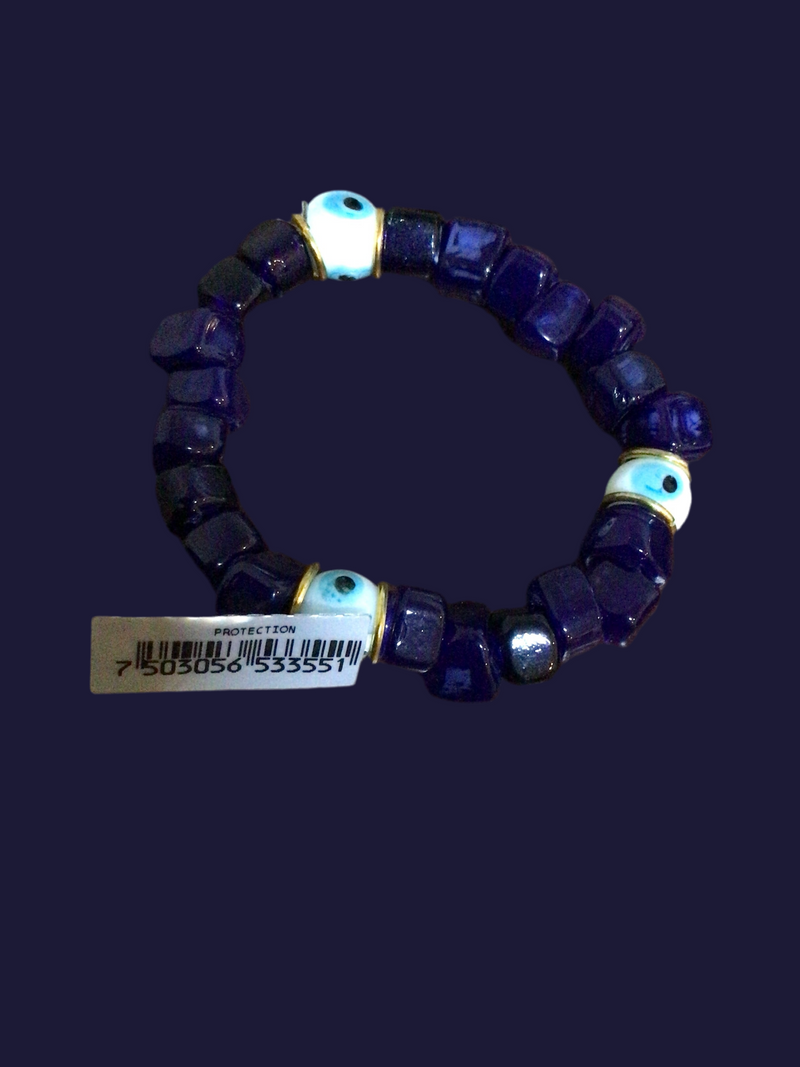 PULSERA ORO LAMINADO CON CUENTAS Y DETALLE OJO TURCO PROTECTION 7503056533551