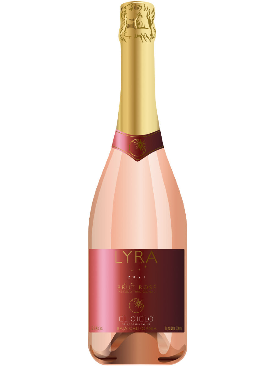 Vino Espumoso Lyra Brut Rosé 2021 El Cielo Valle de Guadalupe