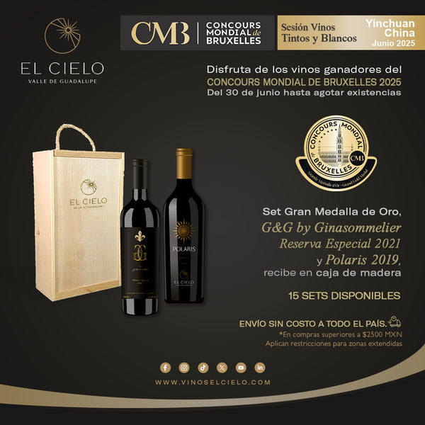 Set Gran Medalla de Oro; G&G Reserva especial 2021, Polaris 2019 + caja de madera