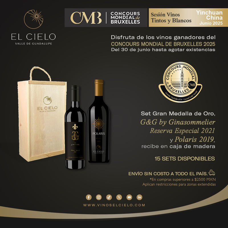 Set Gran Medalla de Oro; G&G Reserva especial 2021, Polaris 2019 + caja de madera