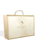 CAJA DE MADERA 6 BOT LOGO - Vinos El Cielo