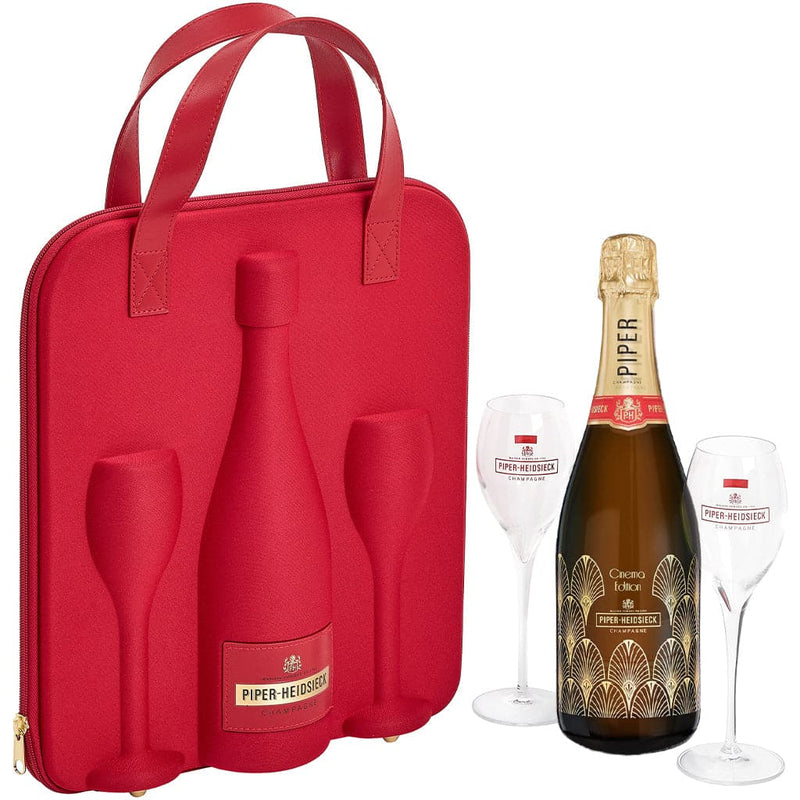 Champagne Piper - Heidsieck Cuvée Brut en Gift Set Travel Flute "Cinema Edition" - Vinos El Cielo