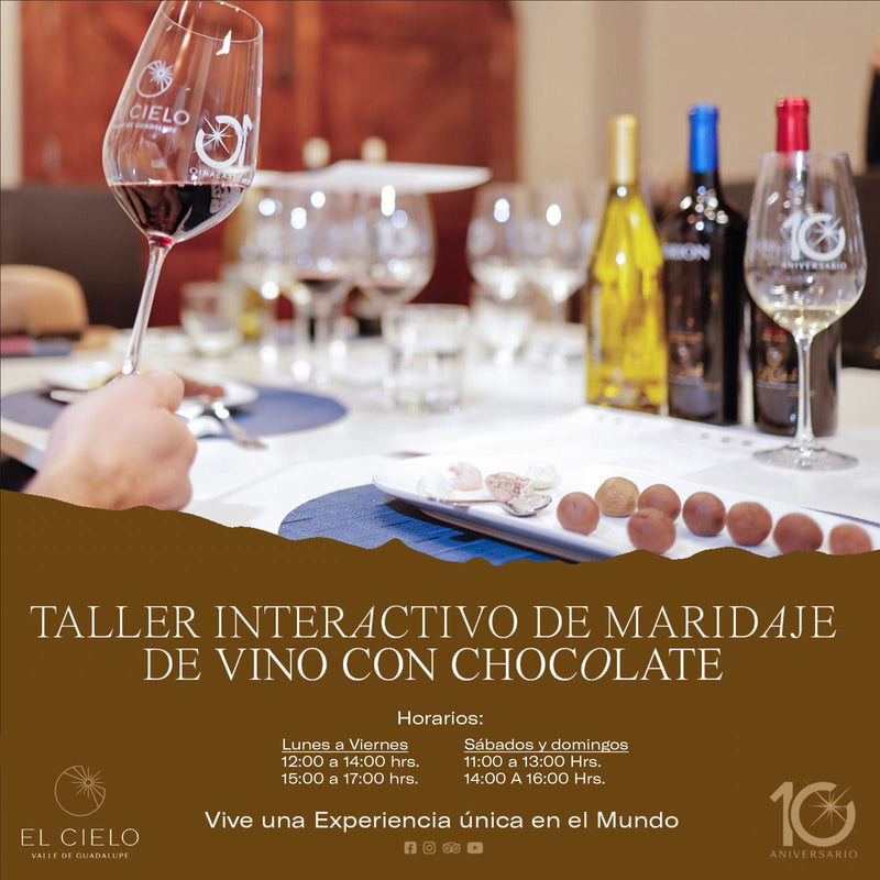 interactivo de maridaje de vino con chocolate (Grupo 10% off) - Vinos El Cielo