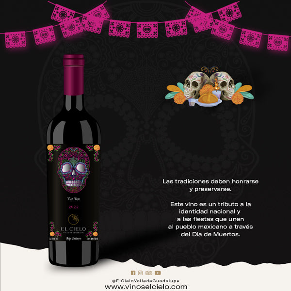 Vino Tinto Eclipse Edición Dia De Muertos
