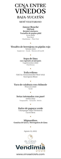 Menú Vegetariano