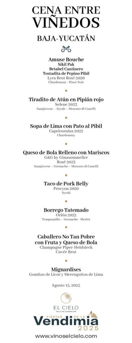 CENA MARIDAJE ENTRE VIÑEDOS