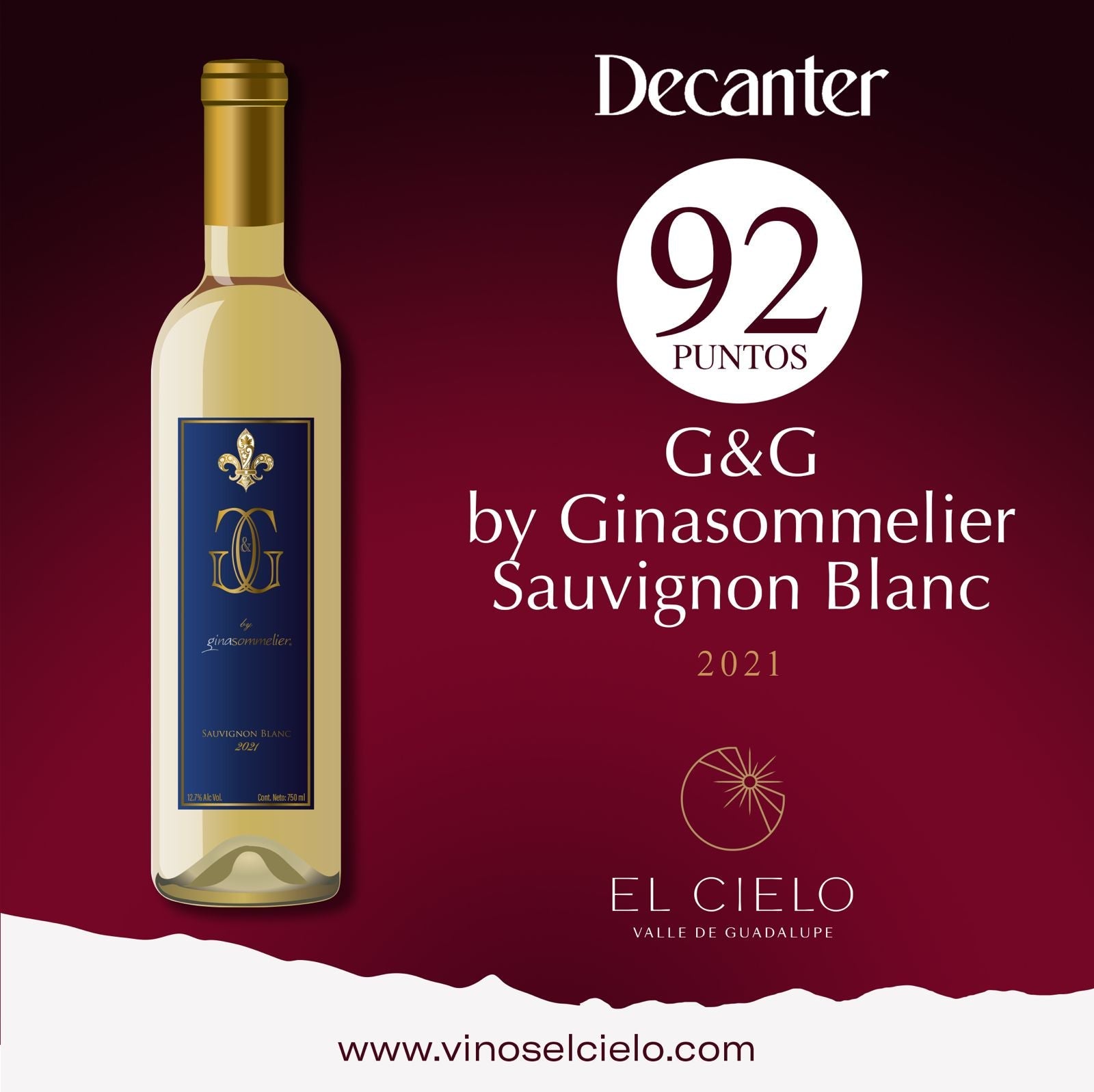 Vino Blanco G&G by Ginasommelier - Vinos El Cielo