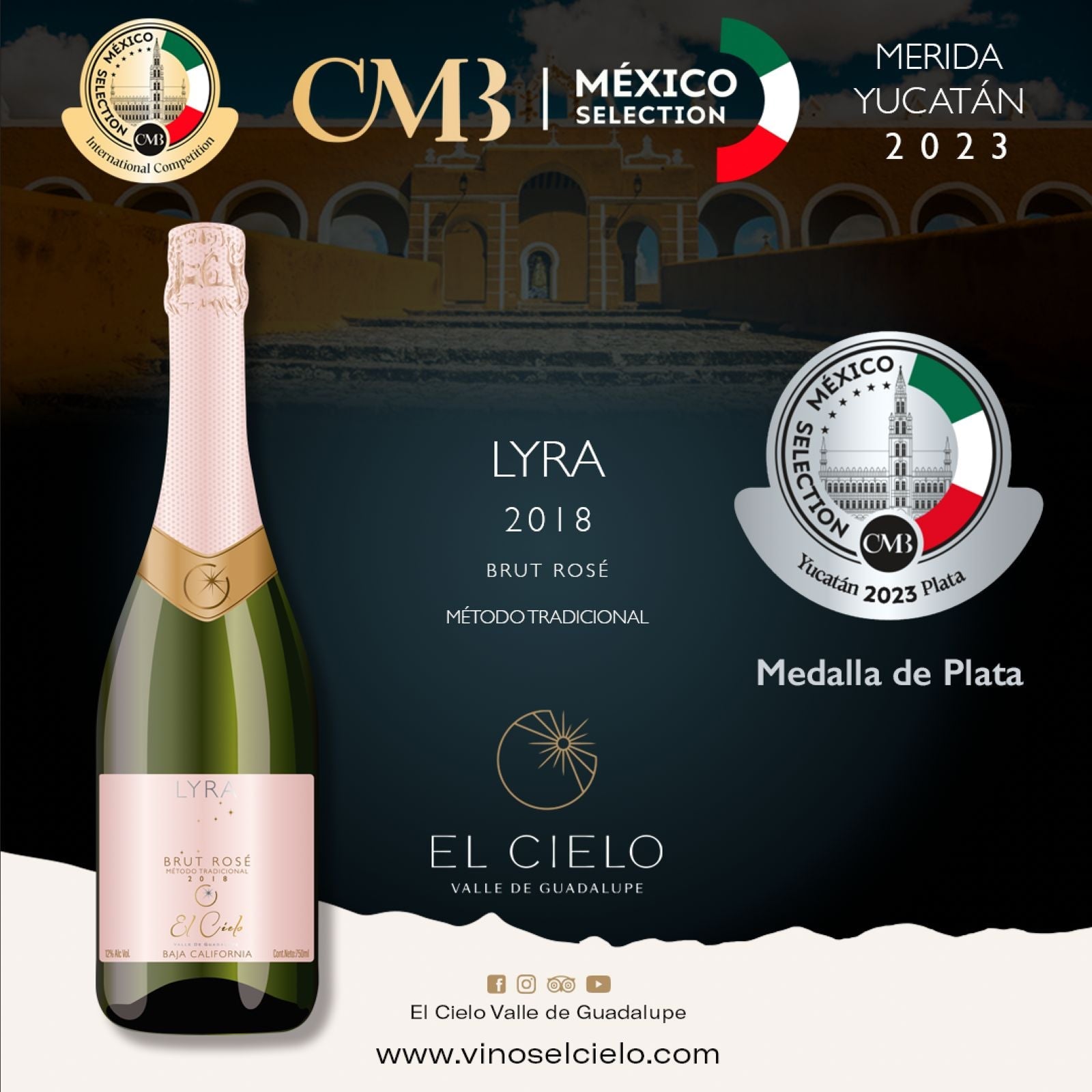 Vino Espumoso Lyra Brut Rosé - Vinos El Cielo