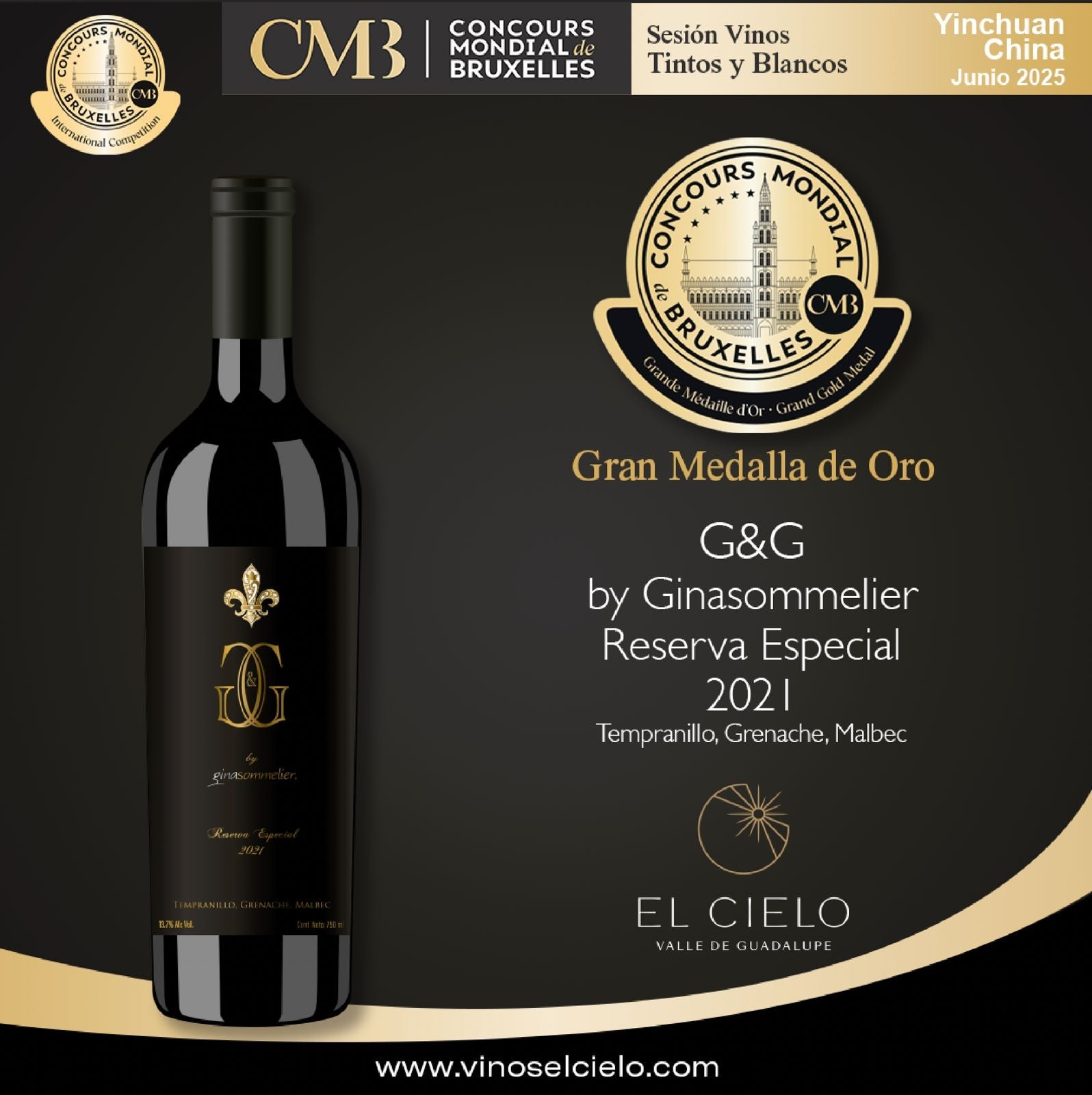 Vino Tinto G&G by Ginasommelier Reserva Especial - Vinos El Cielo